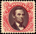 1869 U.S. 90-Cent Abraham Lincoln Pictorial Postage Stamp – Scott 122