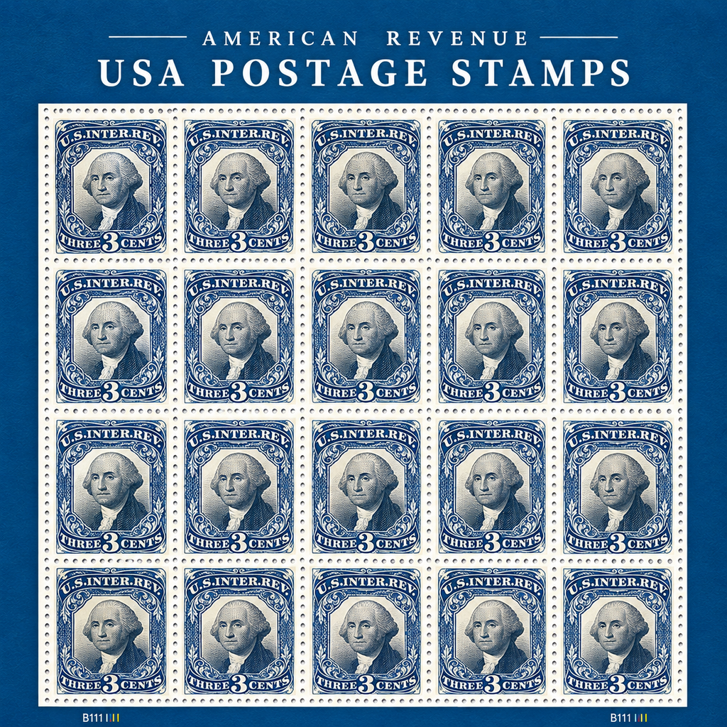 1871 U.S. Internal Revenue 3-Cent George Washington Revenue Stamp – Scott R105