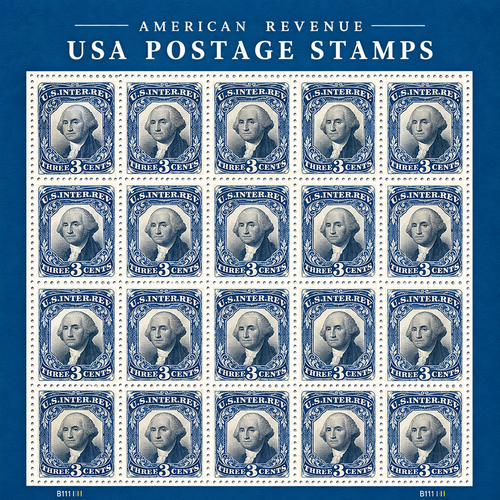 1871 U.S. Internal Revenue 3-Cent George Washington Revenue Stamp – Scott R105