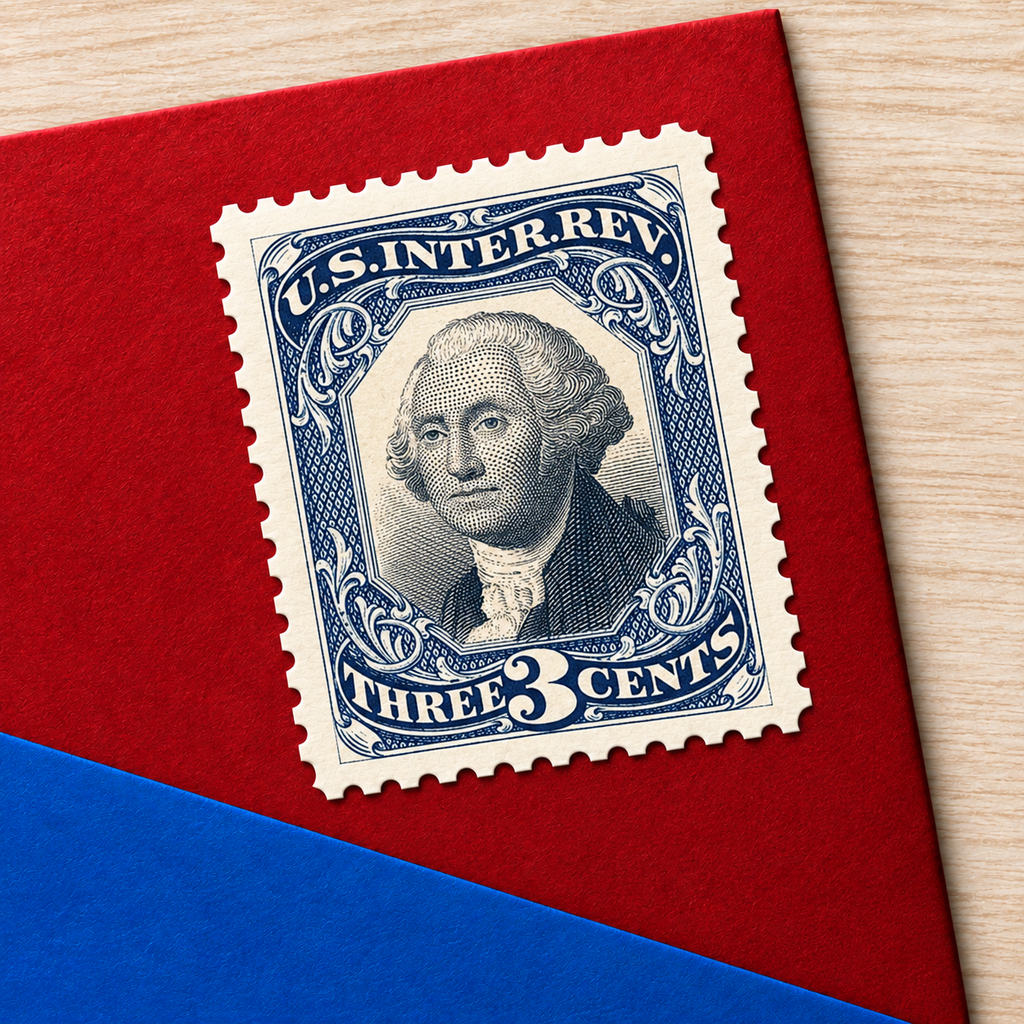 1871 U.S. Internal Revenue 3-Cent George Washington Revenue Stamp – Scott R105